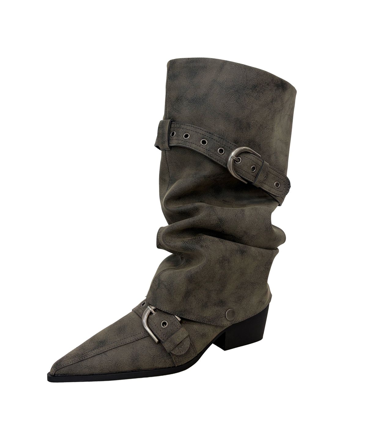 파시온(PASION) 링클 투웨이 스틸레토 부츠_더스티 그레이 Wrinkled 2Way Stiletto Boots_Dusty Gray