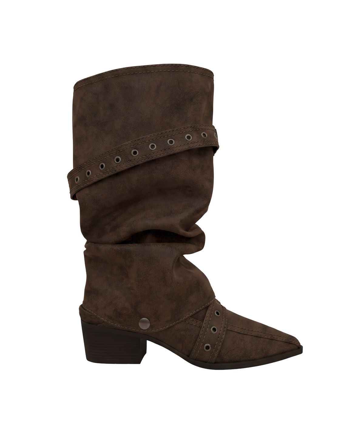 파시온(PASION) 링클 투웨이 스틸레토 부츠_브라운 Wrinkled 2Way Stiletto Boots_Brown