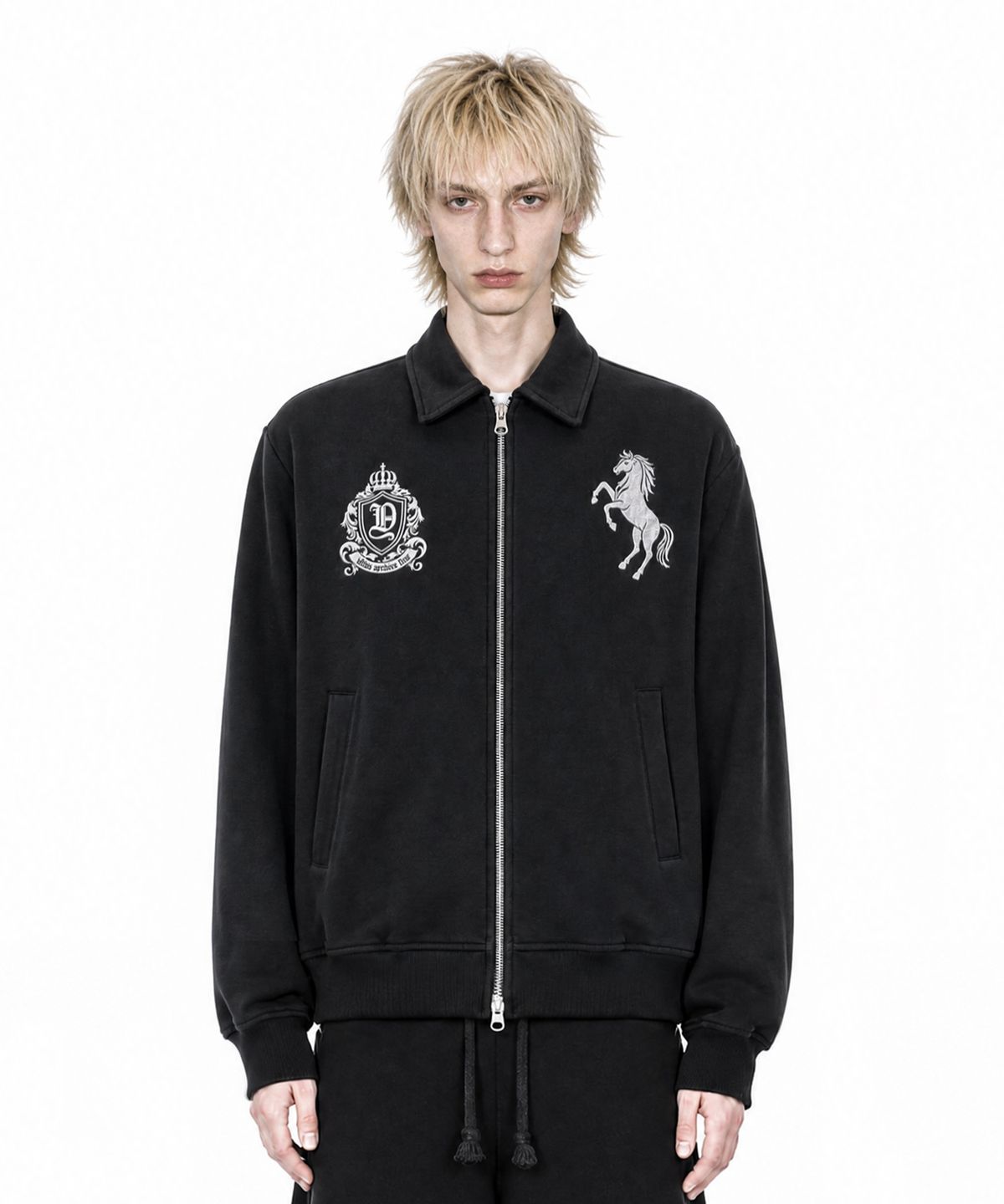 아이돈워너셀(IDWS) Riding Club Collar Cardigan Black