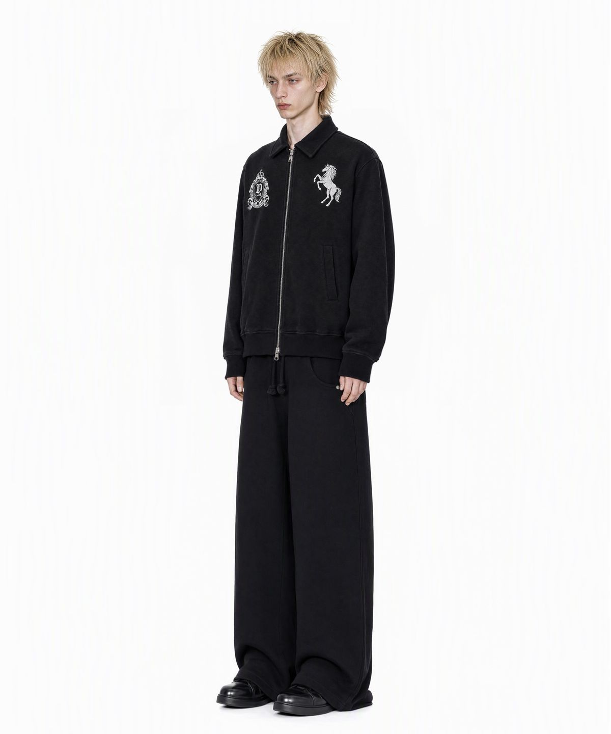 아이돈워너셀(IDWS) Riding Club Collar Cardigan Black