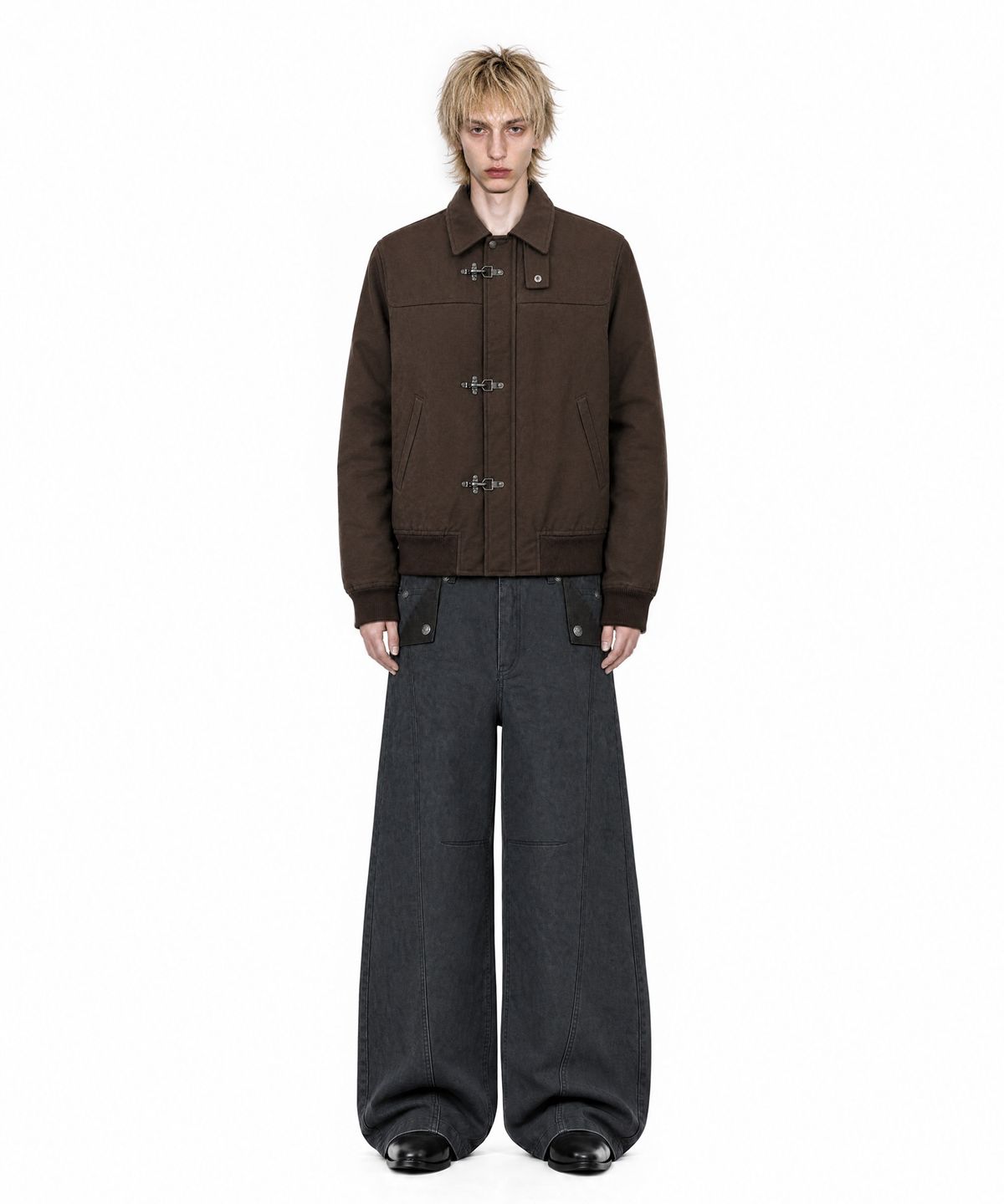 아이돈워너셀(IDWS) Util Hook Buckle Jumper Brown