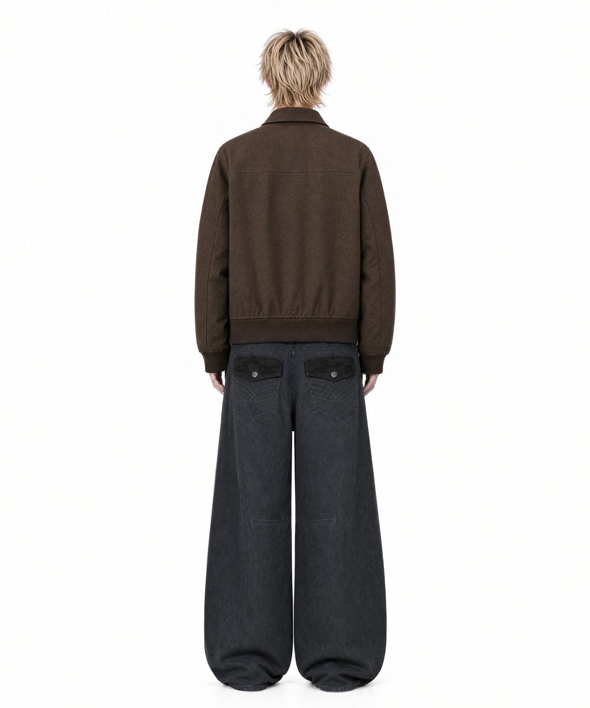 아이돈워너셀(IDWS) Util Hook Buckle Jumper Brown