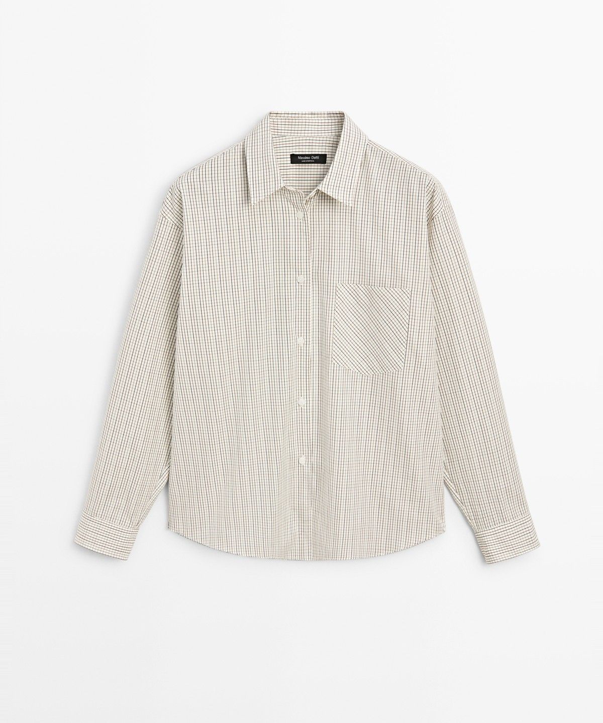마시모두띠(MASSIMO DUTTI) 100% 코튼 체크 셔츠