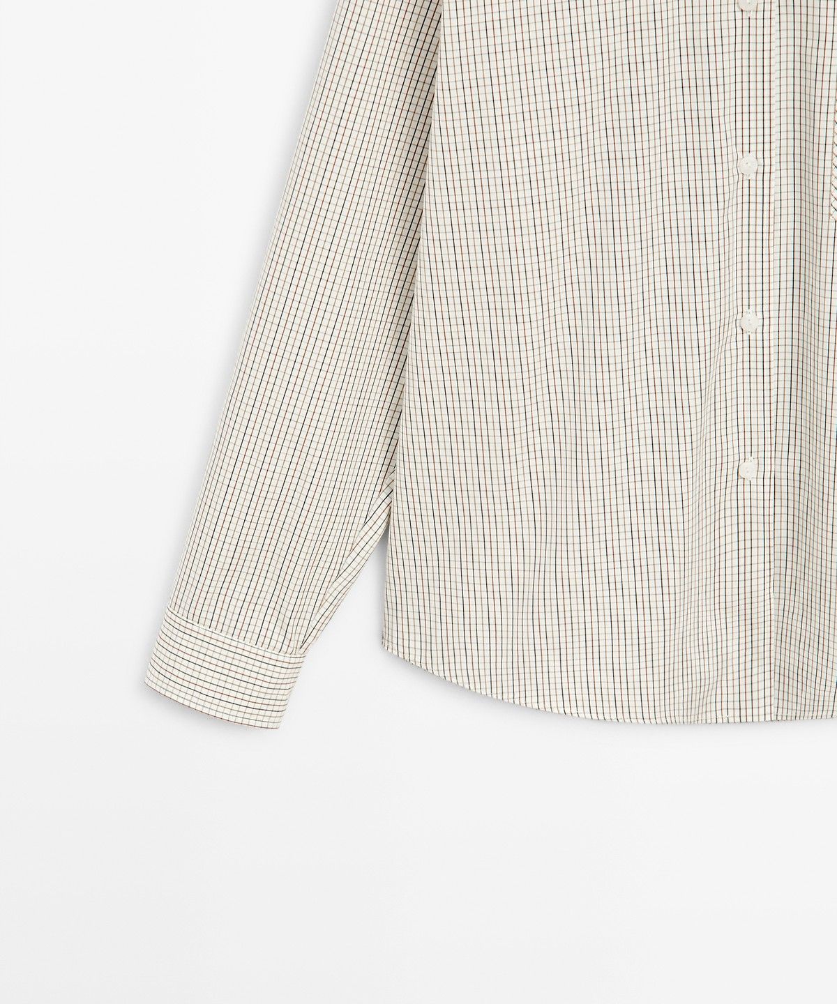 마시모두띠(MASSIMO DUTTI) 100% 코튼 체크 셔츠