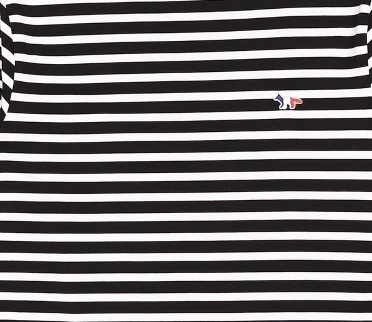메종 키츠네(MAISON KITSUNE) 공용 트리컬러 폭스 패치 클래식 마린 티셔츠 - 네이비:화이트 / FU00115KJ0044S480 M