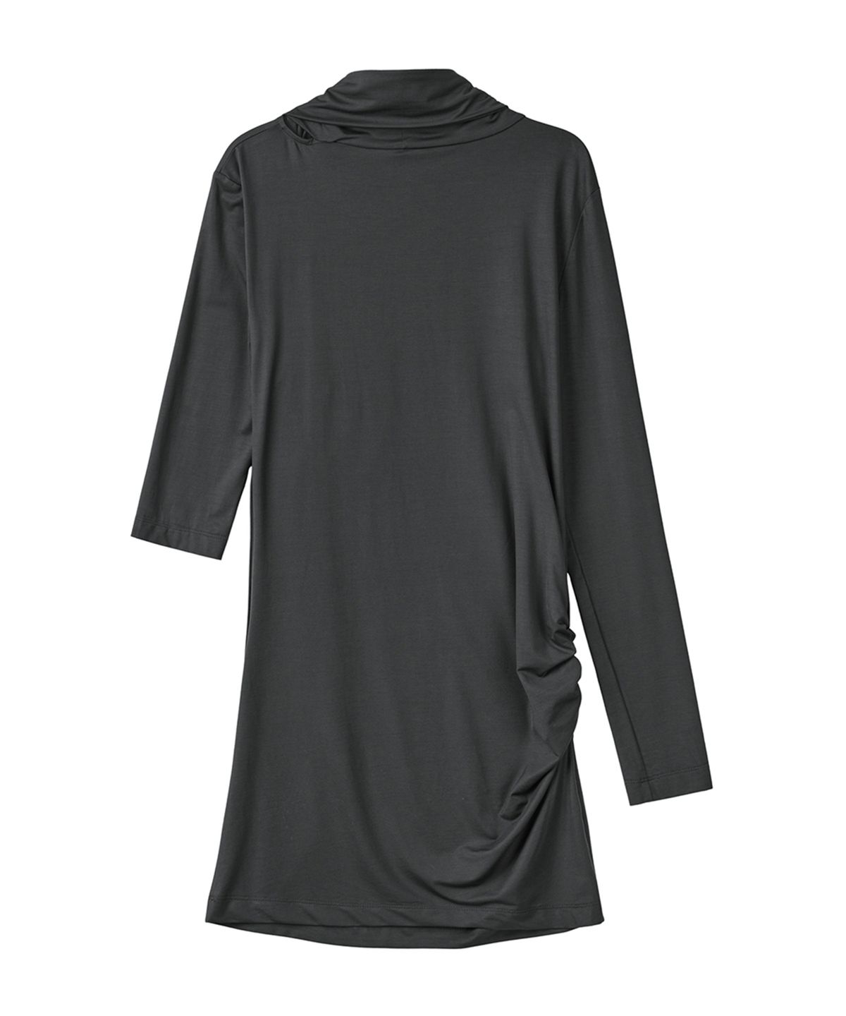 필세(PHILCE) Fluid Scarf Mini Dress, Charcoal