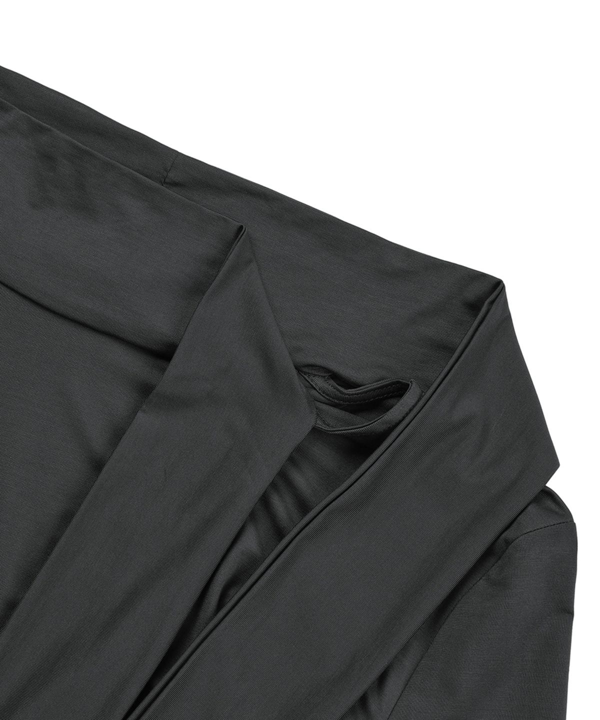 필세(PHILCE) Fluid Scarf Mini Dress, Charcoal