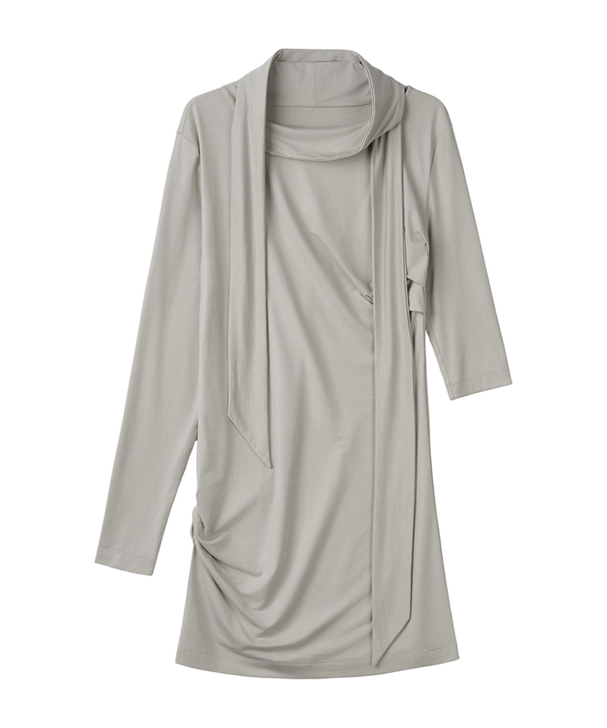 필세(PHILCE) Fluid Scarf Mini Dress, Beige