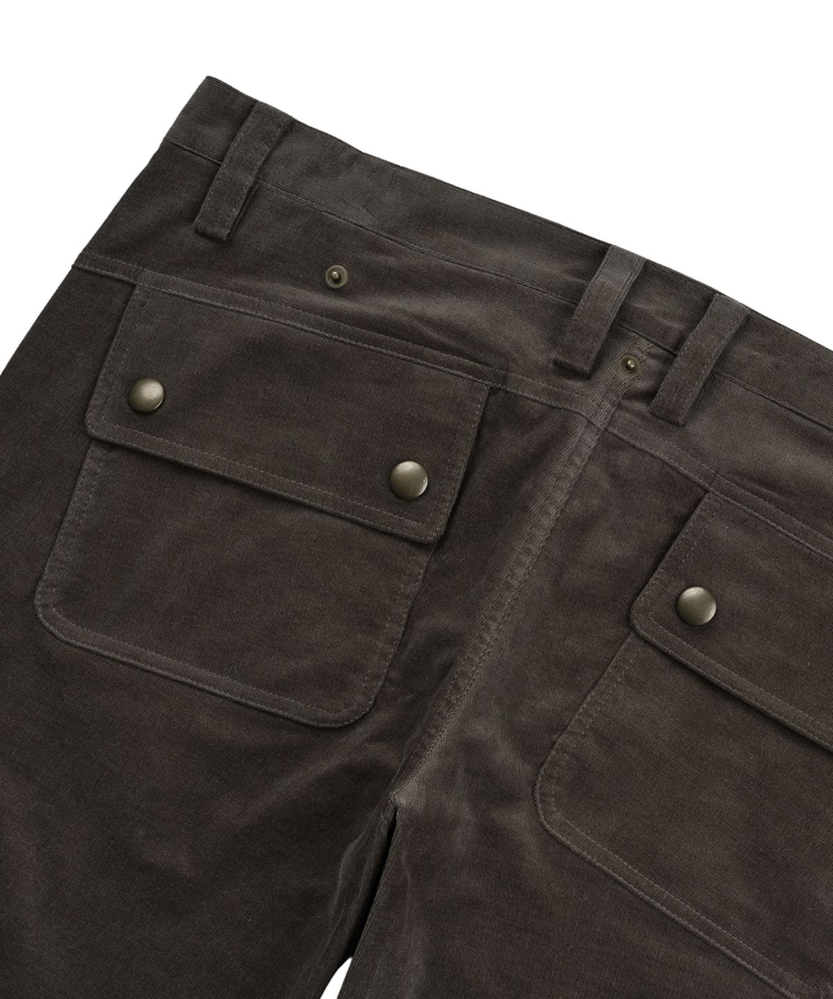 필세(PHILCE) Offset Corduroy Pants, Dark Brown