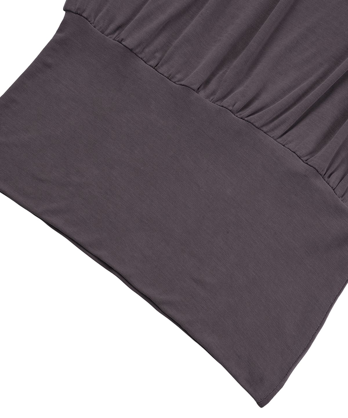 필세(PHILCE) Shirring Off-Shoulder Long sleeve, Charcoal