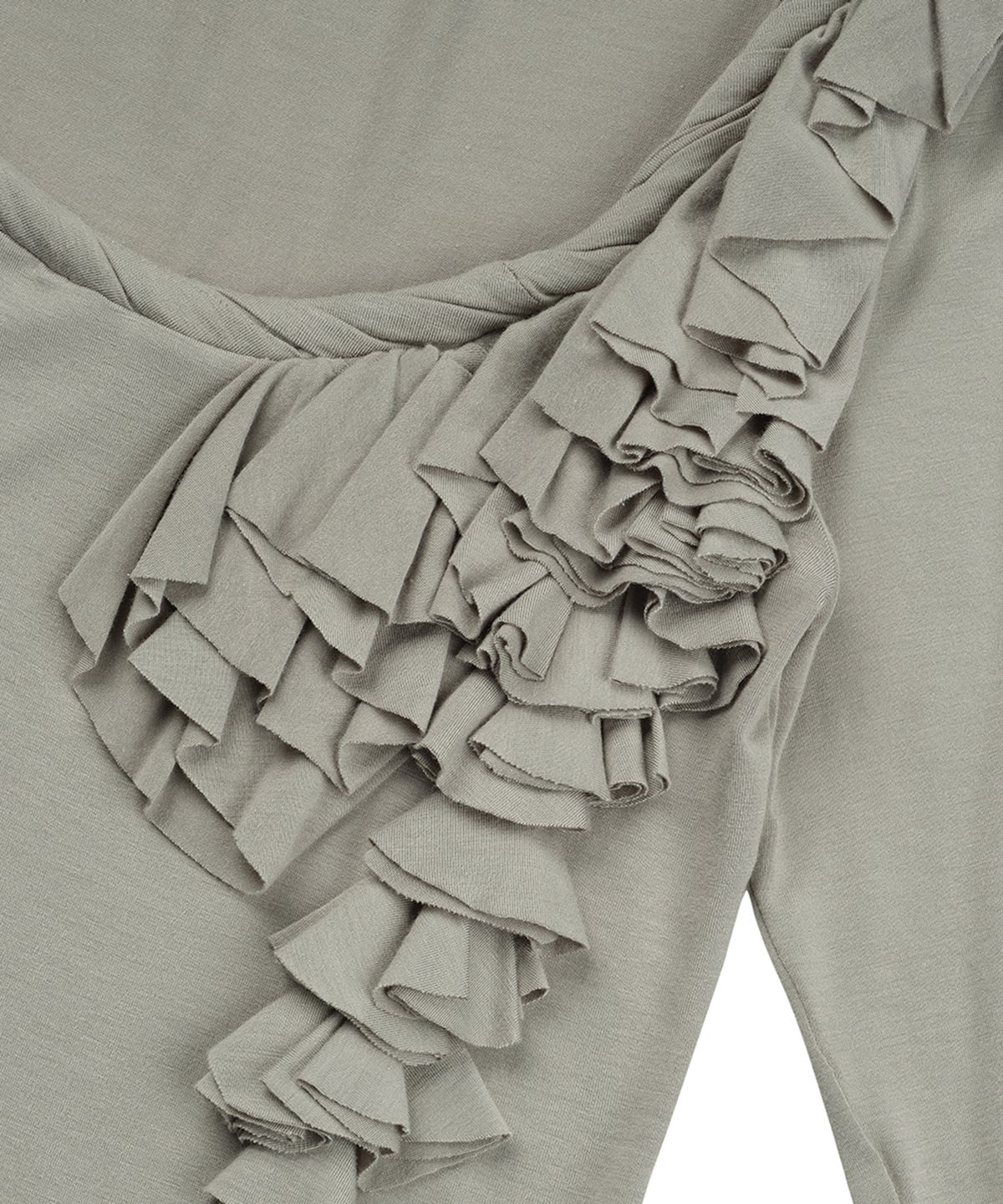 필세(PHILCE) Ruffle Half Sleeve, Gray