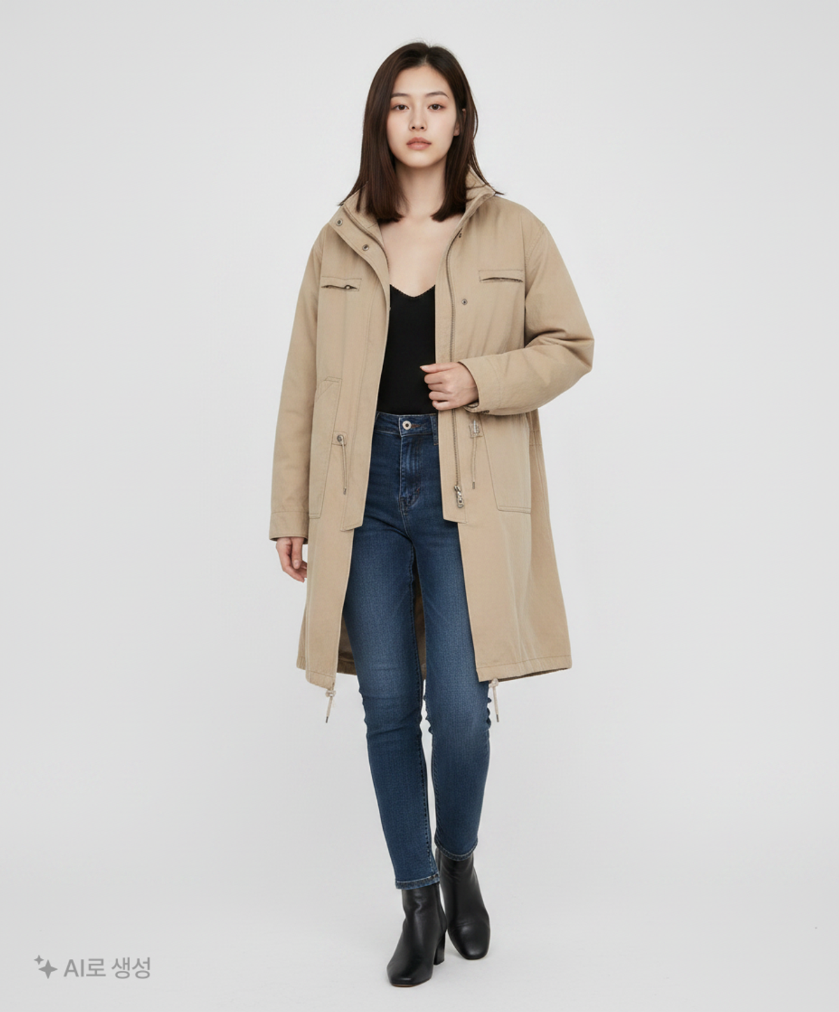 노매뉴얼(NOMANUAL) PATCHED EMBLEM PARKA - WASHED BROWN M