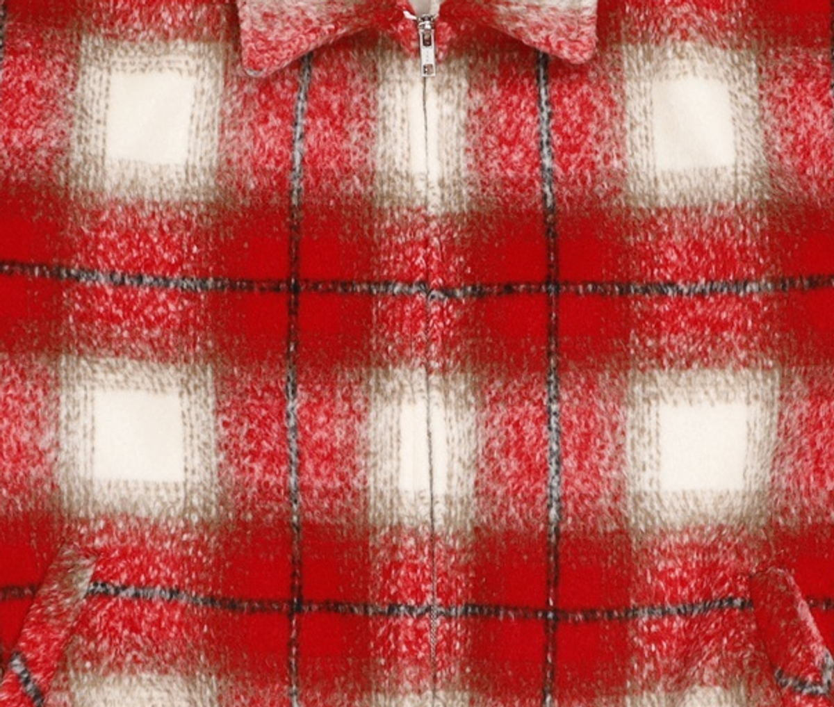 아카이브 볼드(ARCHIVE BOLD) BRUSHED FLANNEL ZIP JACKET (RED) M