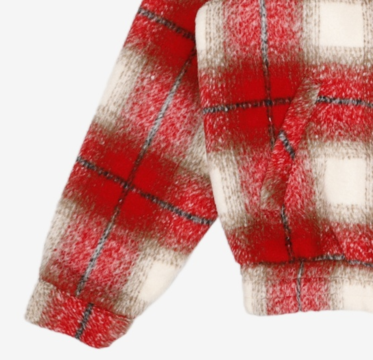 아카이브 볼드(ARCHIVE BOLD) BRUSHED FLANNEL ZIP JACKET (RED) M