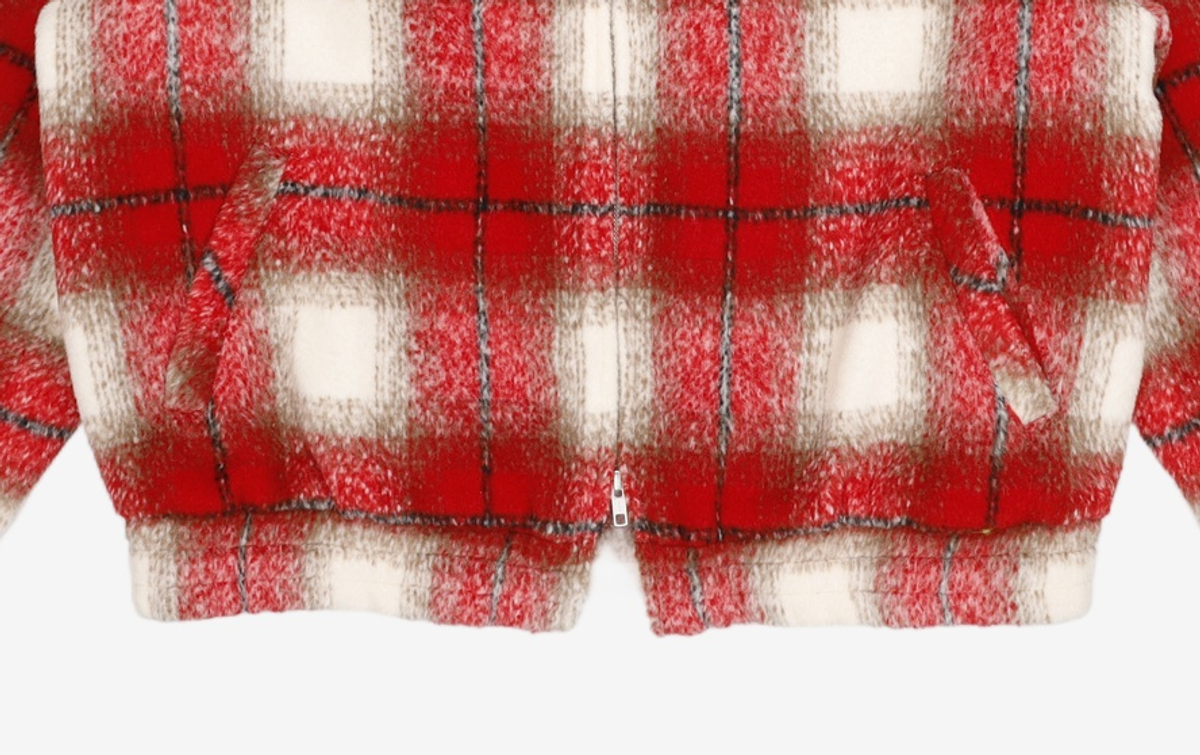 아카이브 볼드(ARCHIVE BOLD) BRUSHED FLANNEL ZIP JACKET (RED) M