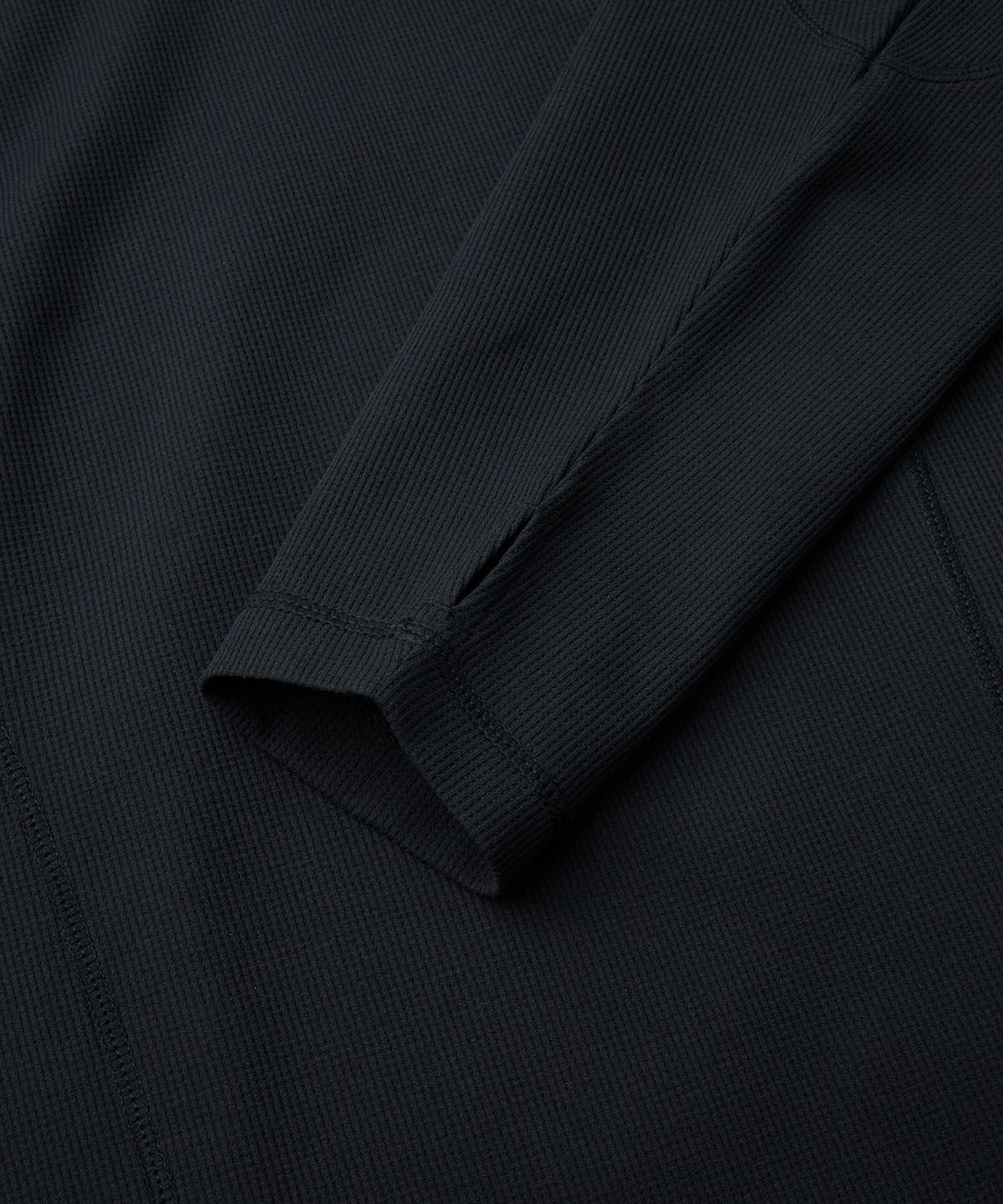 헬리녹스 웨어(HELINOX WEAR) 와플 긴팔 후드티셔츠_Black