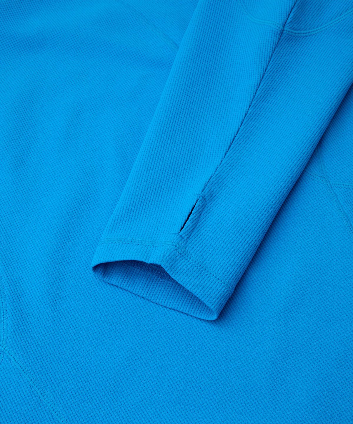 헬리녹스 웨어(HELINOX WEAR) 와플 긴팔 후드티셔츠_Cyan Blue