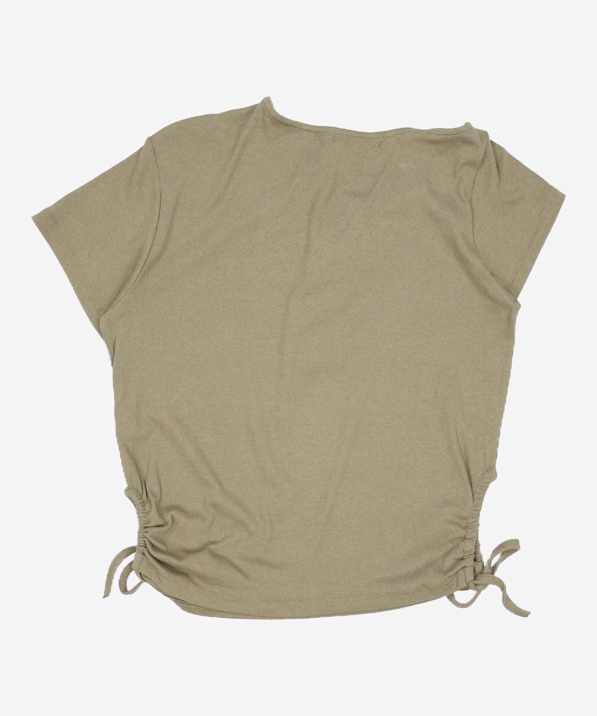 닐링(NILLRING) T18.00 Haff-off-shoulder Short-sleeved T-shirt _ Khaki FREE