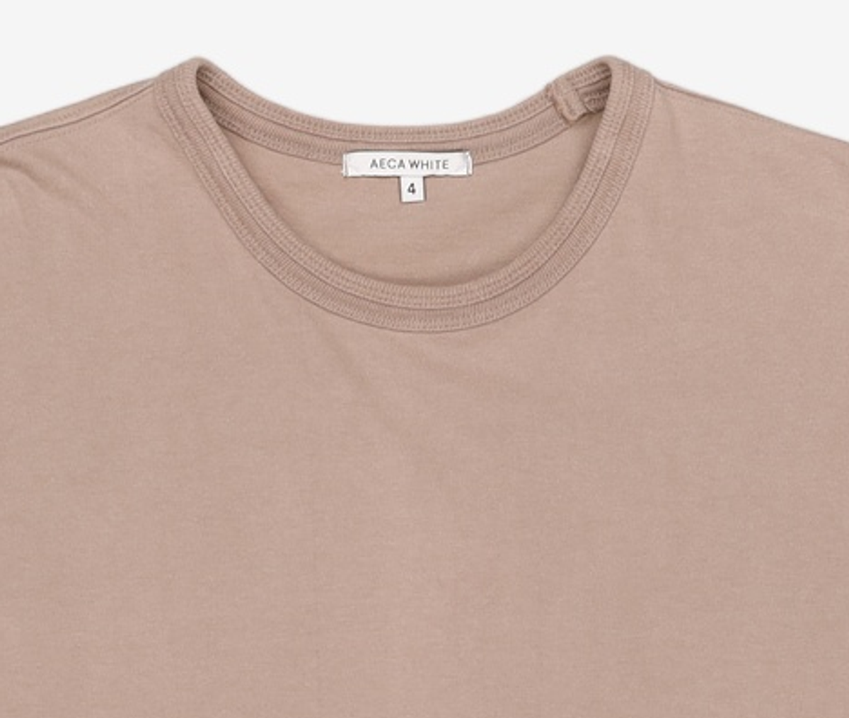 에이카화이트(AECA) SEMI OVERSIZE HALF SLEEVE TEE (Premium BASIC)-COCOA 105