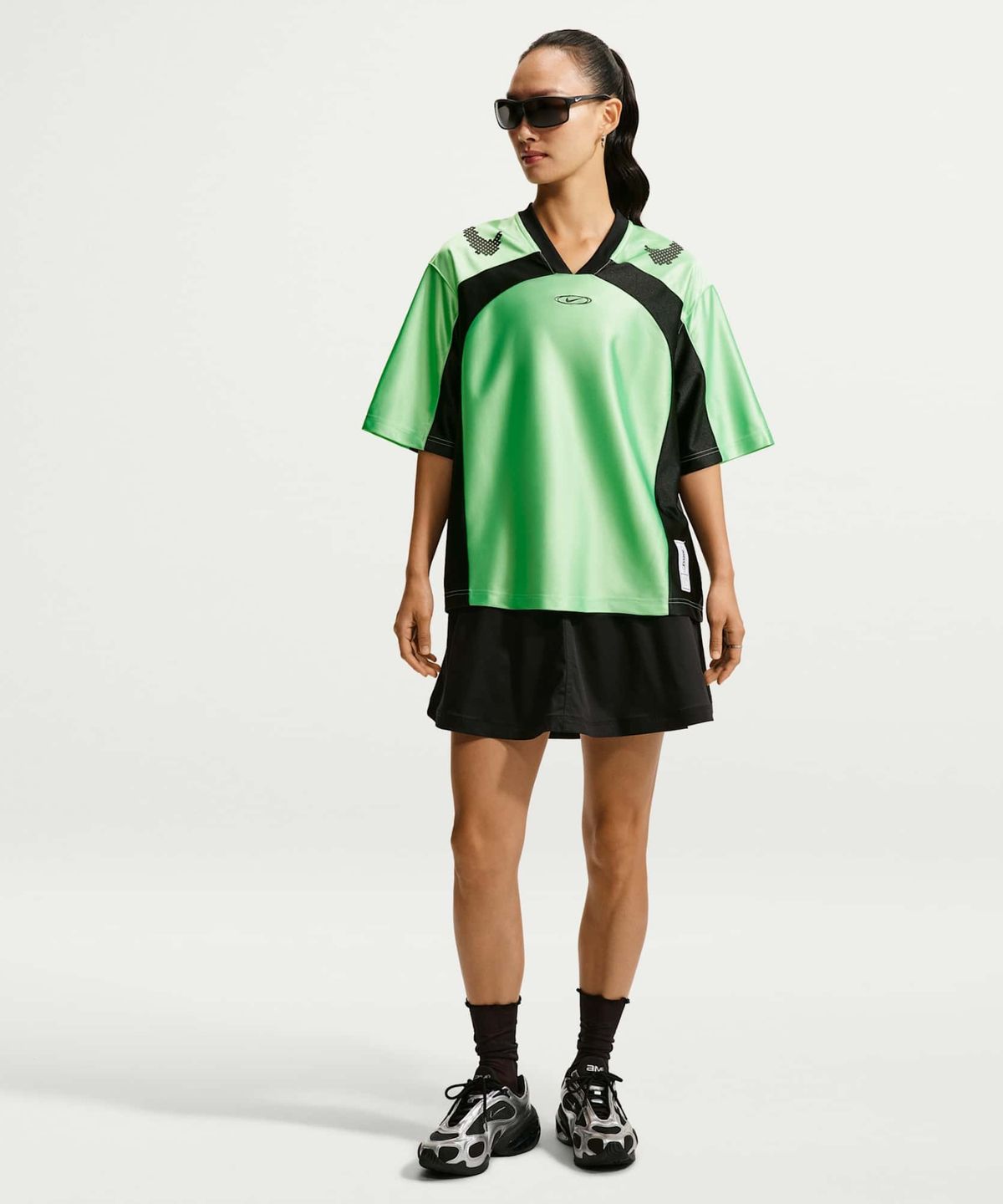 나이키(NIKE) 스포츠웨어 오버사이즈 저지 W - 일루전 그린:블랙 / IQ6138-336