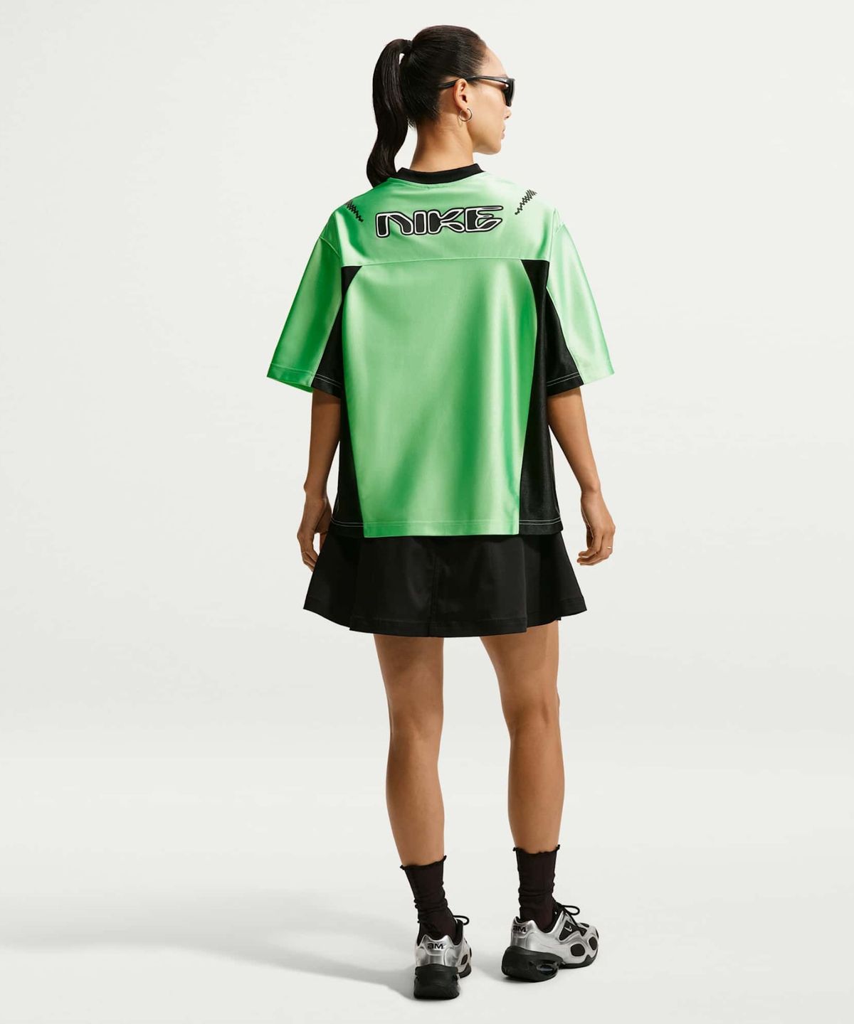 나이키(NIKE) 스포츠웨어 오버사이즈 저지 W - 일루전 그린:블랙 / IQ6138-336