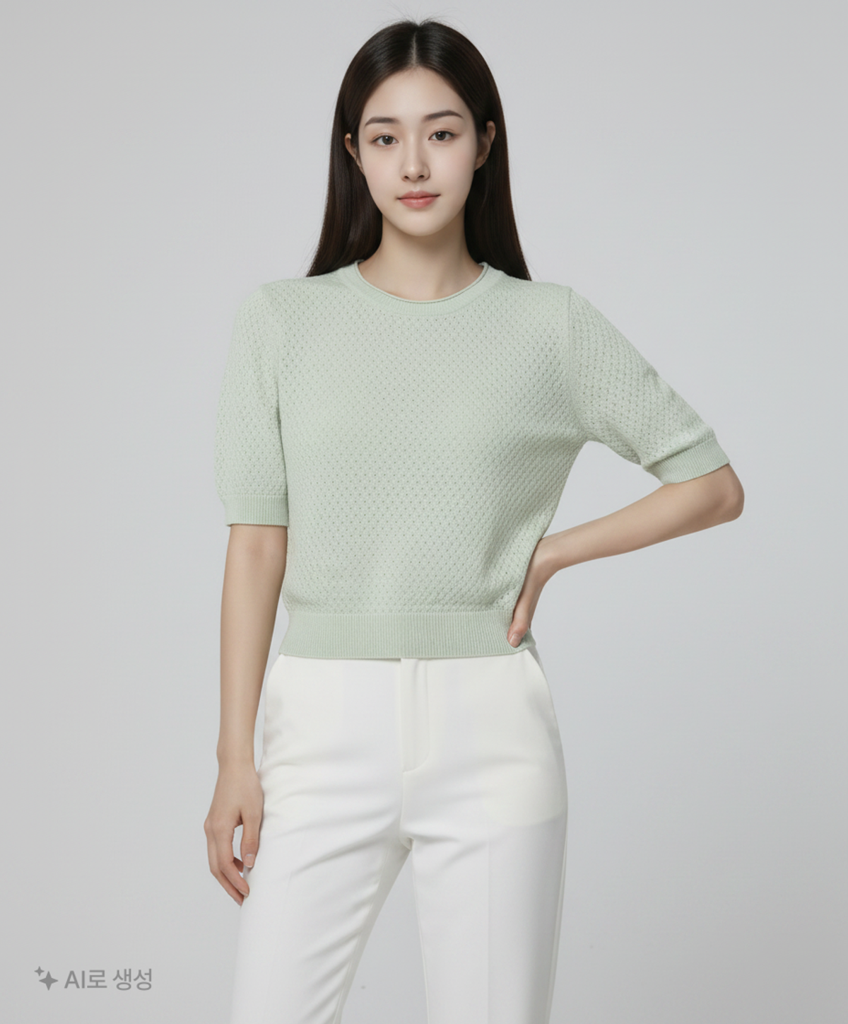 코텔로(KOTELO) Cotton Blended Half Sleeve Pullover  Apple Mint S