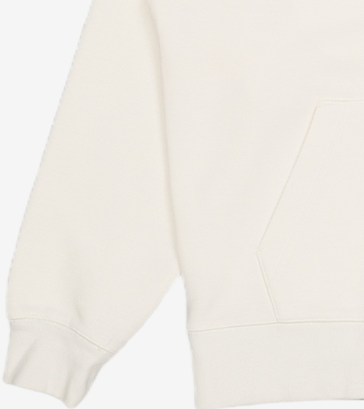 라코스테(LACOSTE) 여성 더블페이스 피케 루즈핏 후드 티셔츠 [오프화이트] 34