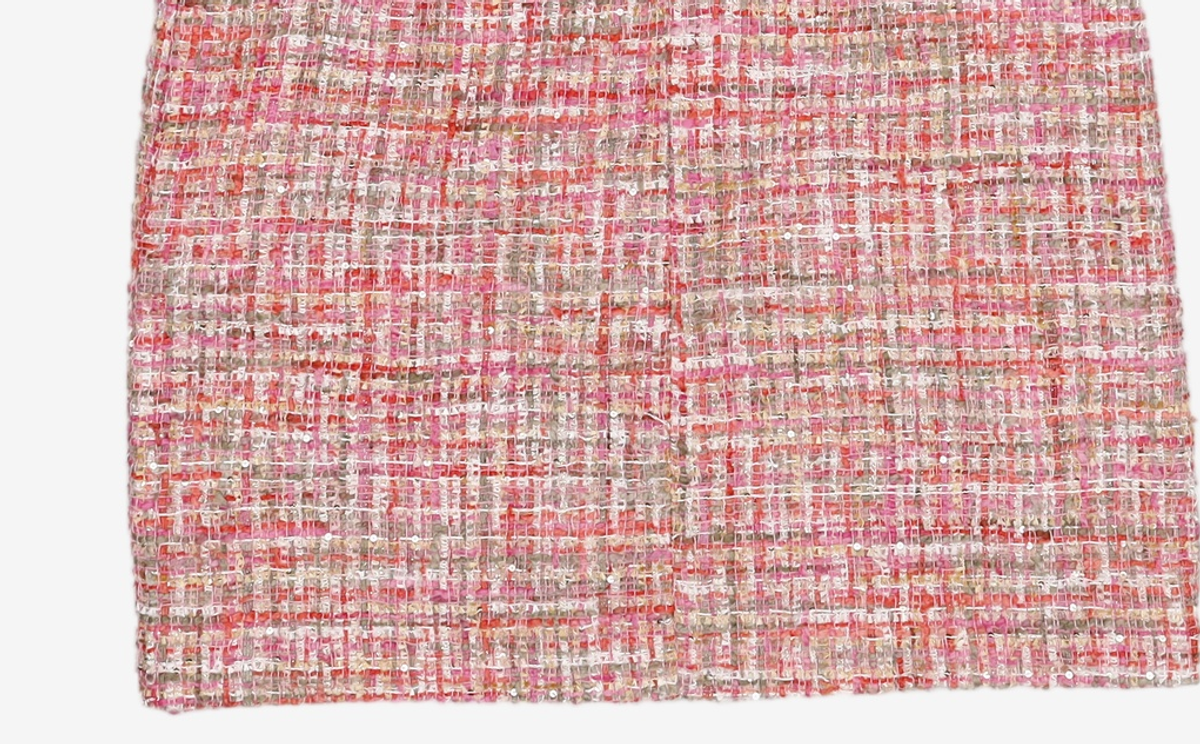 룩캐스트(LOOKAST) PINK TWEED MINI DRESS M