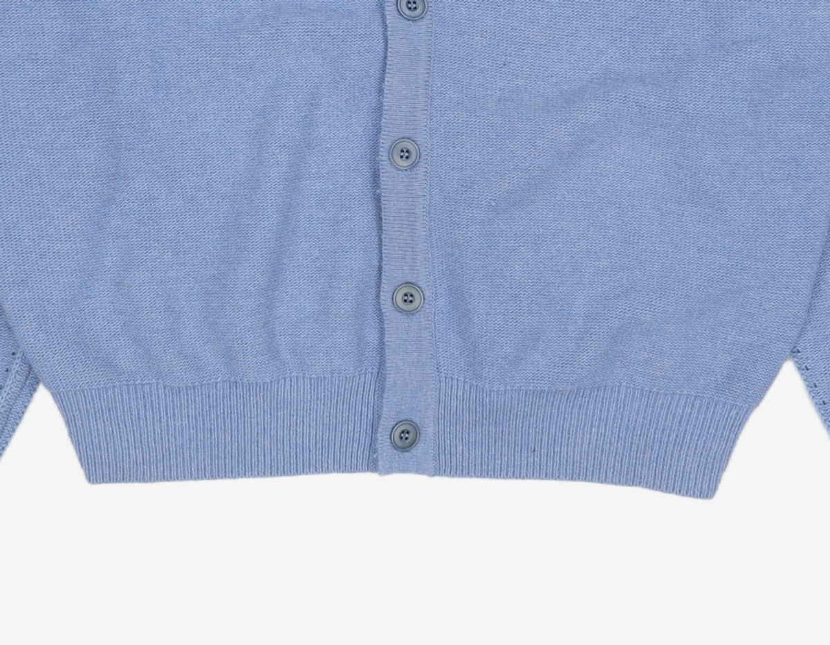 라그랑지(LAGRANGE) WOOL CASH COLLAR KNIT CARDIGAN BLUE M