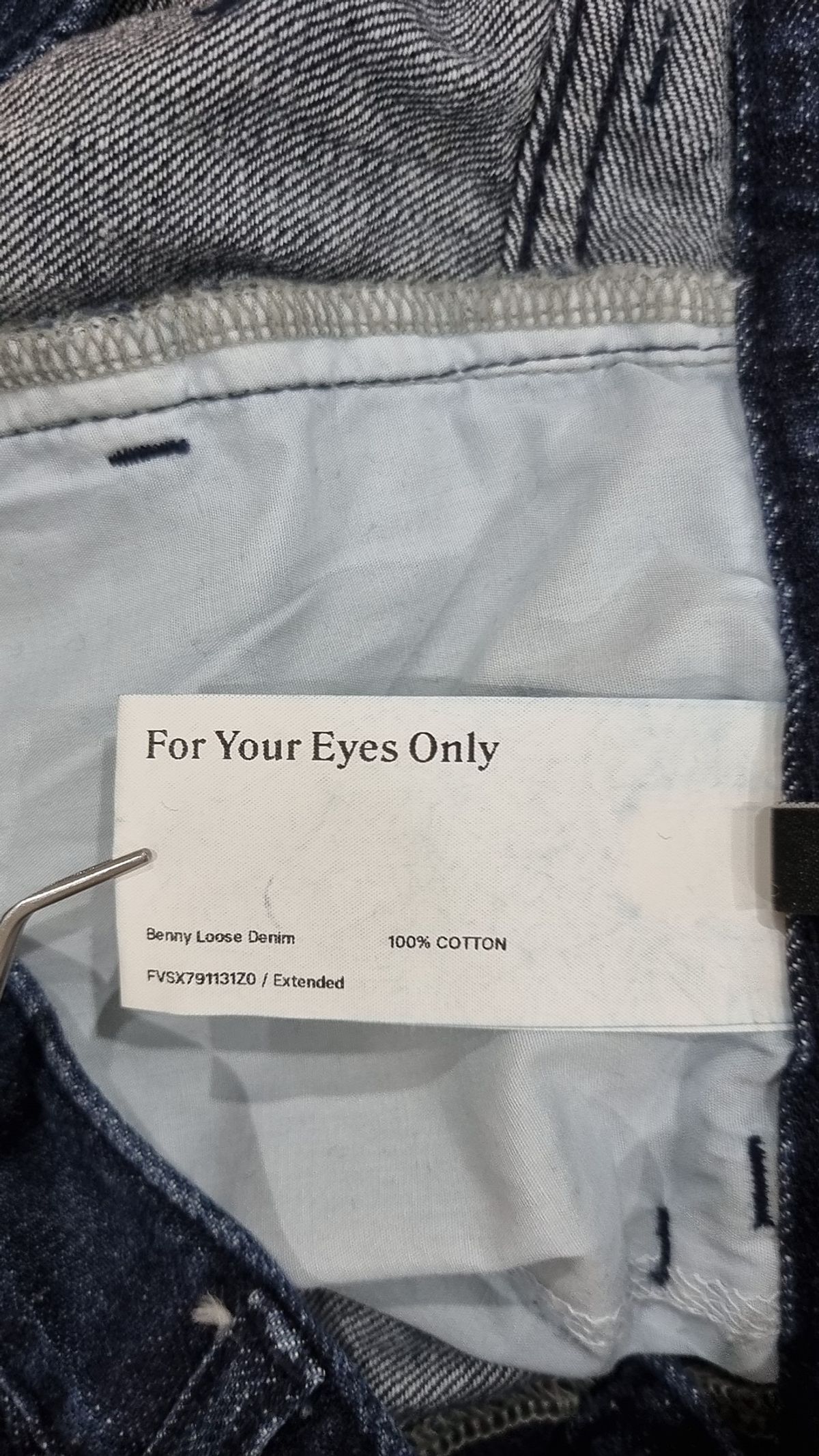 포 유어 아이즈 온리(FOR YOUR EYES ONLY) 청/데님 팬츠 36