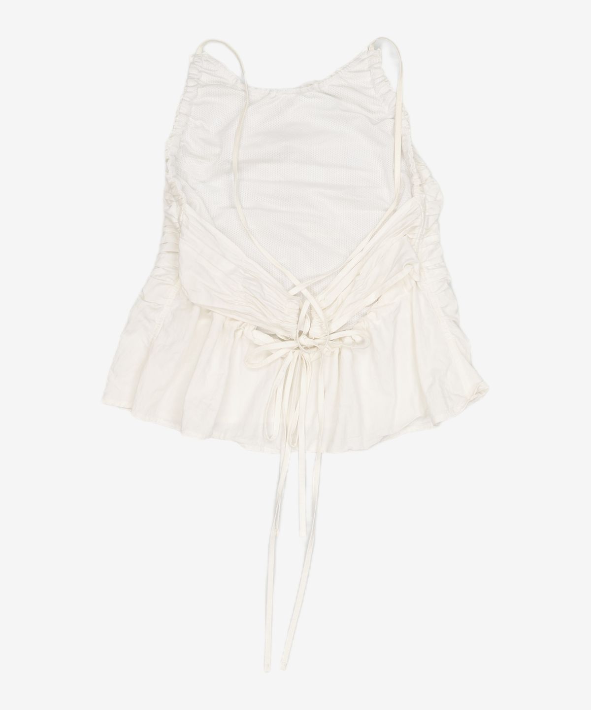 김미더영(GIMMETHEYOUNG) G_BACKLESS RIBBON TOP / WHITE ONE SIZE
