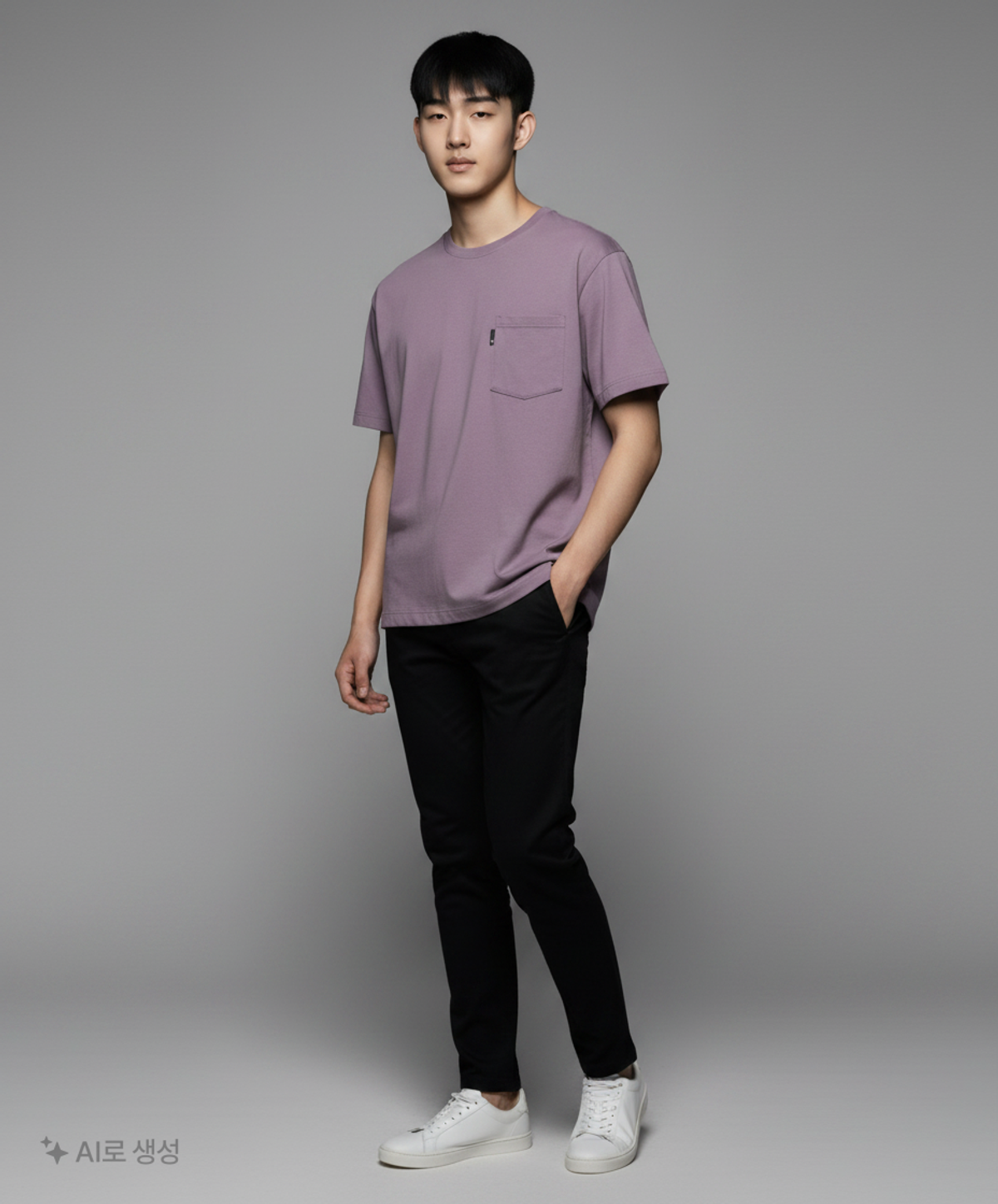 모이프(MOIF) [SS24]BAGGY POCKET H/S TEE / ASH PURPLE FREE