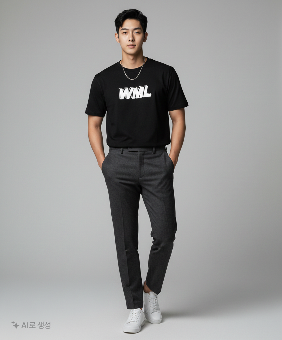 더블유엠엘(WML) 컬러 그래픽 반팔티셔츠_NNB5TR1291BKC L