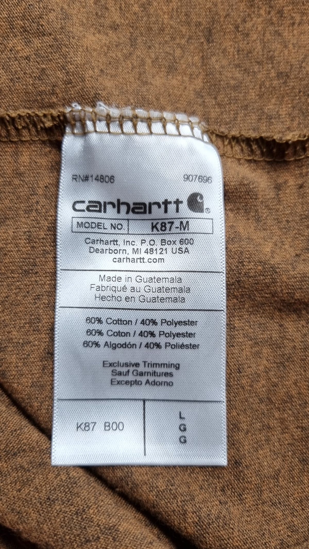 칼하트(CARHARTT) 반소매 티셔츠 L