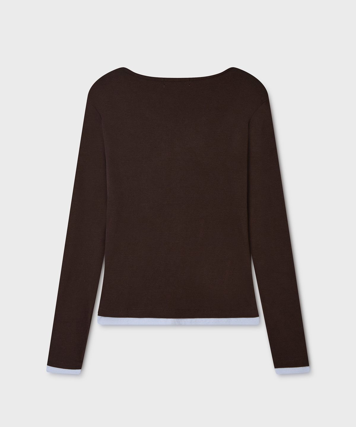후아유(WHO.A.U) Layered Henryneck Long Sleeve T-shirt(F) / WHLAG4T24F
