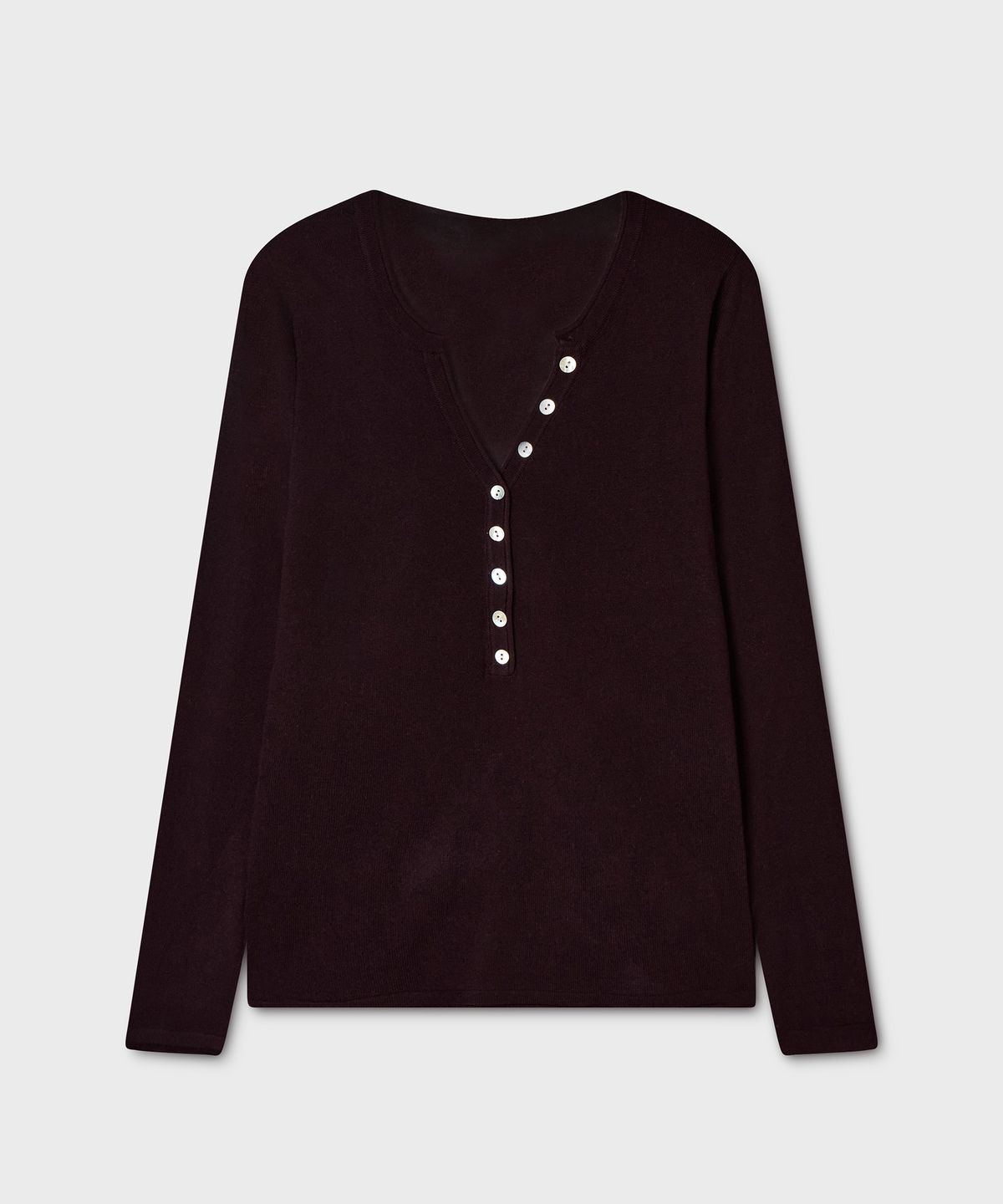 후아유(WHO.A.U) Deep Henley neck Pullover (F) / WHKAG4991F