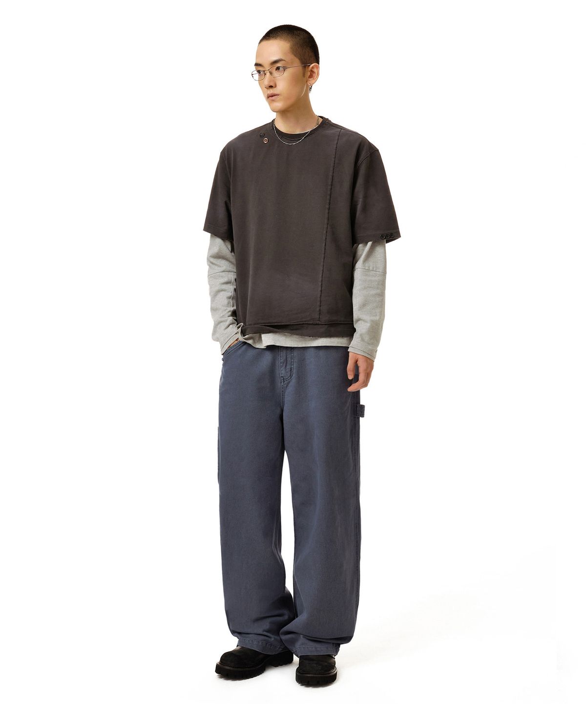 데케트(DECET) Painter Wide Pants DCPT070Navy