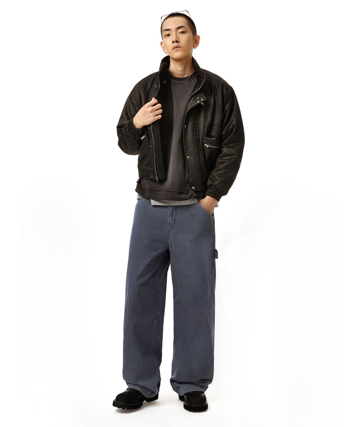 데케트(DECET) Painter Wide Pants DCPT070Navy
