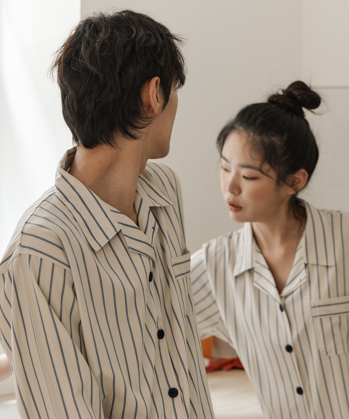 오프아워(OFFHOUR) 오트샌디 긴팔 잠옷 세트