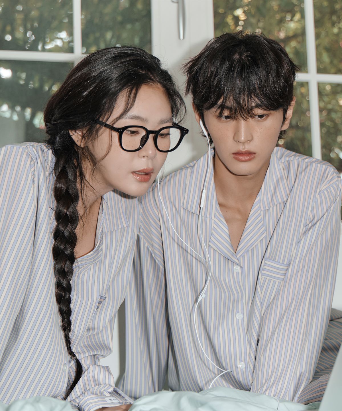 오프아워(OFFHOUR) 헤일로 긴팔 잠옷 세트