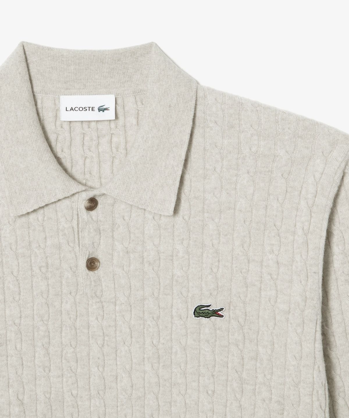 라코스테(LACOSTE) 남성 케이블 긴팔 스웨터 폴로셔츠 AH680E-56N 02S