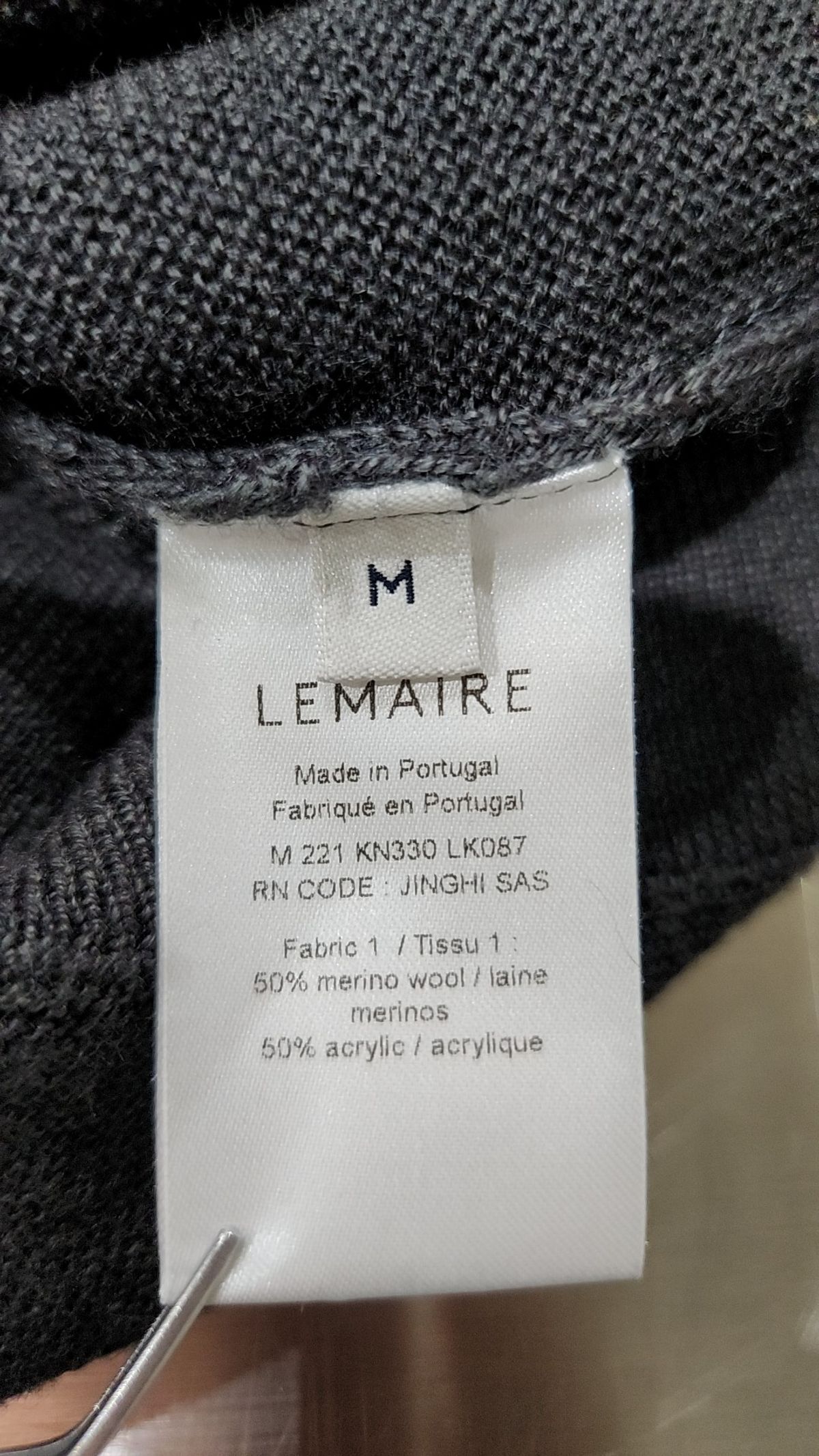 르메르(LEMAIRE) 남성 메리노 블렌드 가디건 - 모스 그린 멜란 / KN330LK087616 M