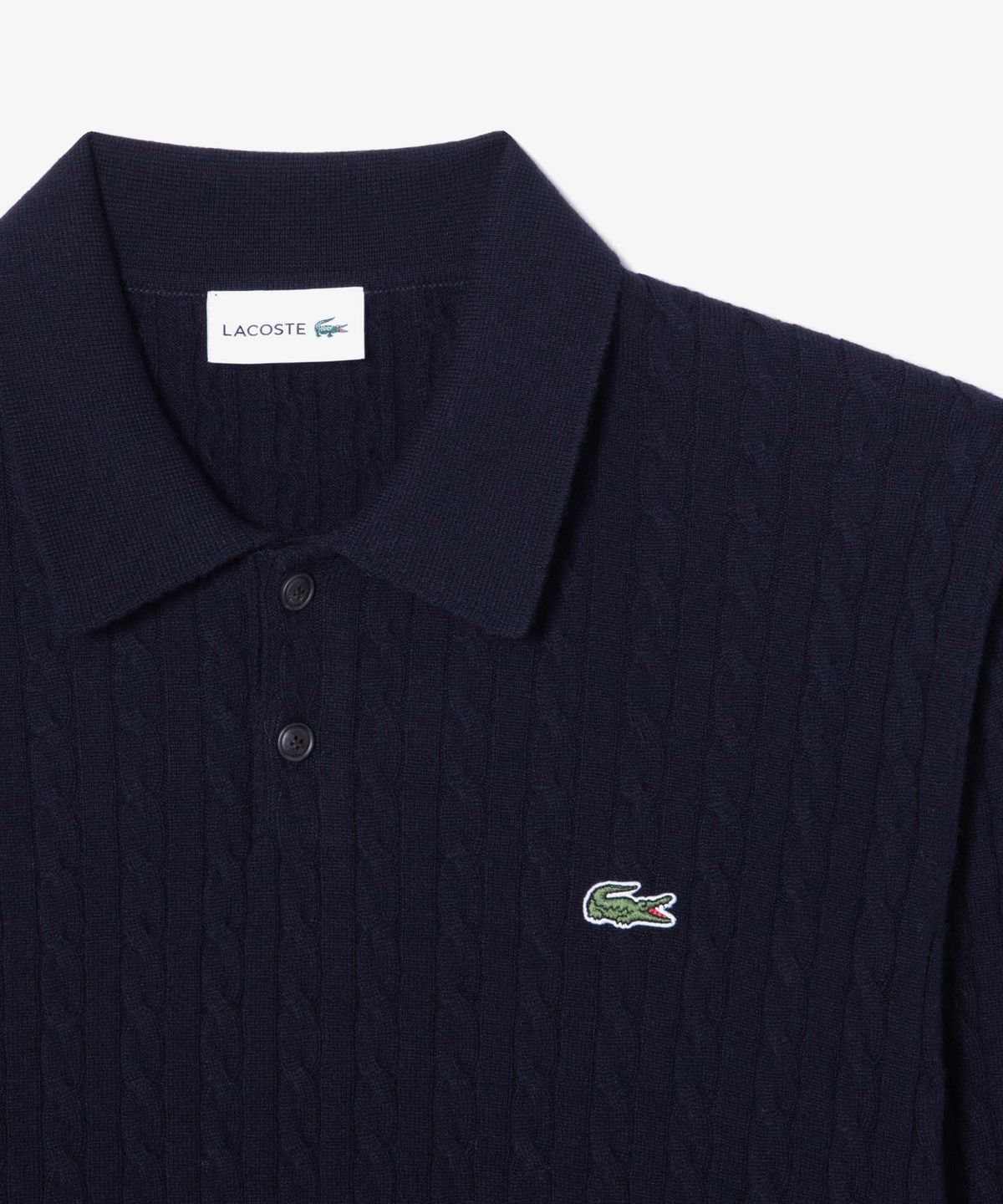 라코스테(LACOSTE) 남성 케이블 긴팔 스웨터 폴로셔츠 AH680E-56N 166