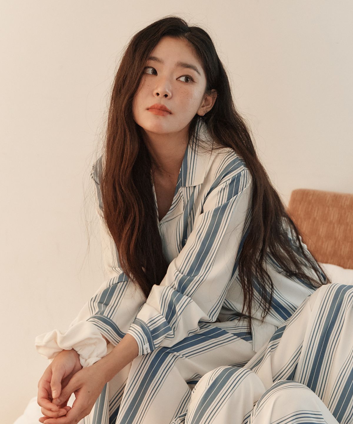 오프아워(OFFHOUR) [2SET] 블루헤이즈 긴팔 잠옷 세트
