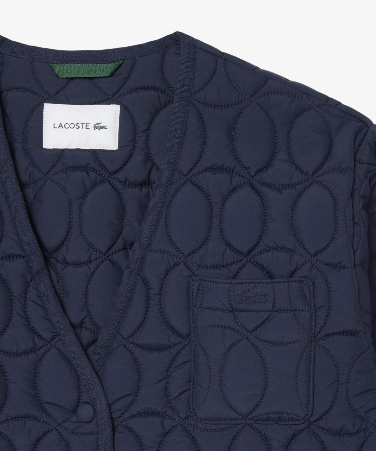 라코스테(LACOSTE) 여성 브이넥 경량 패딩 점퍼 BF8407-56N MXQ