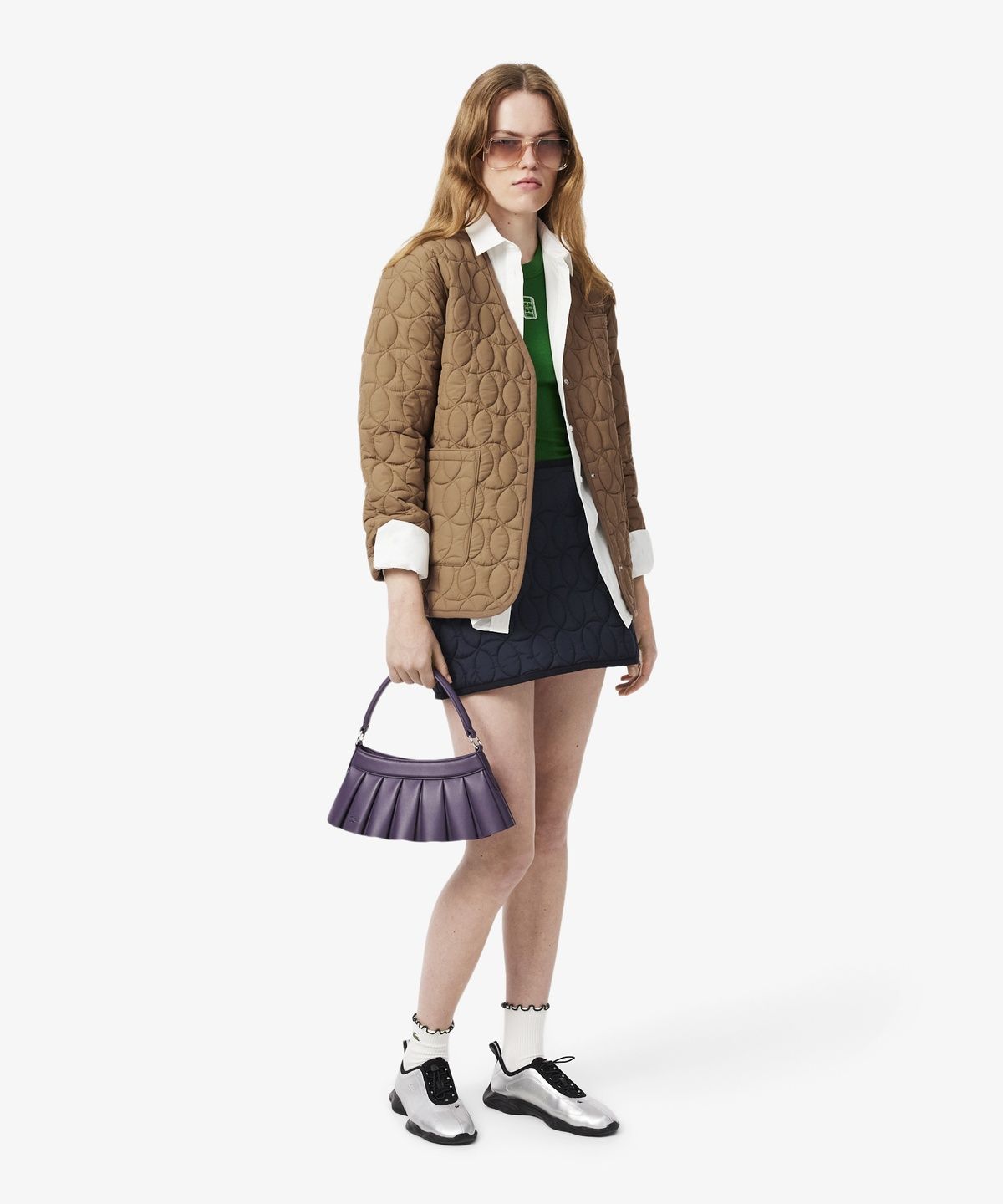 라코스테(LACOSTE) 여성 브이넥 경량 패딩 점퍼 BF8407-56N SIX