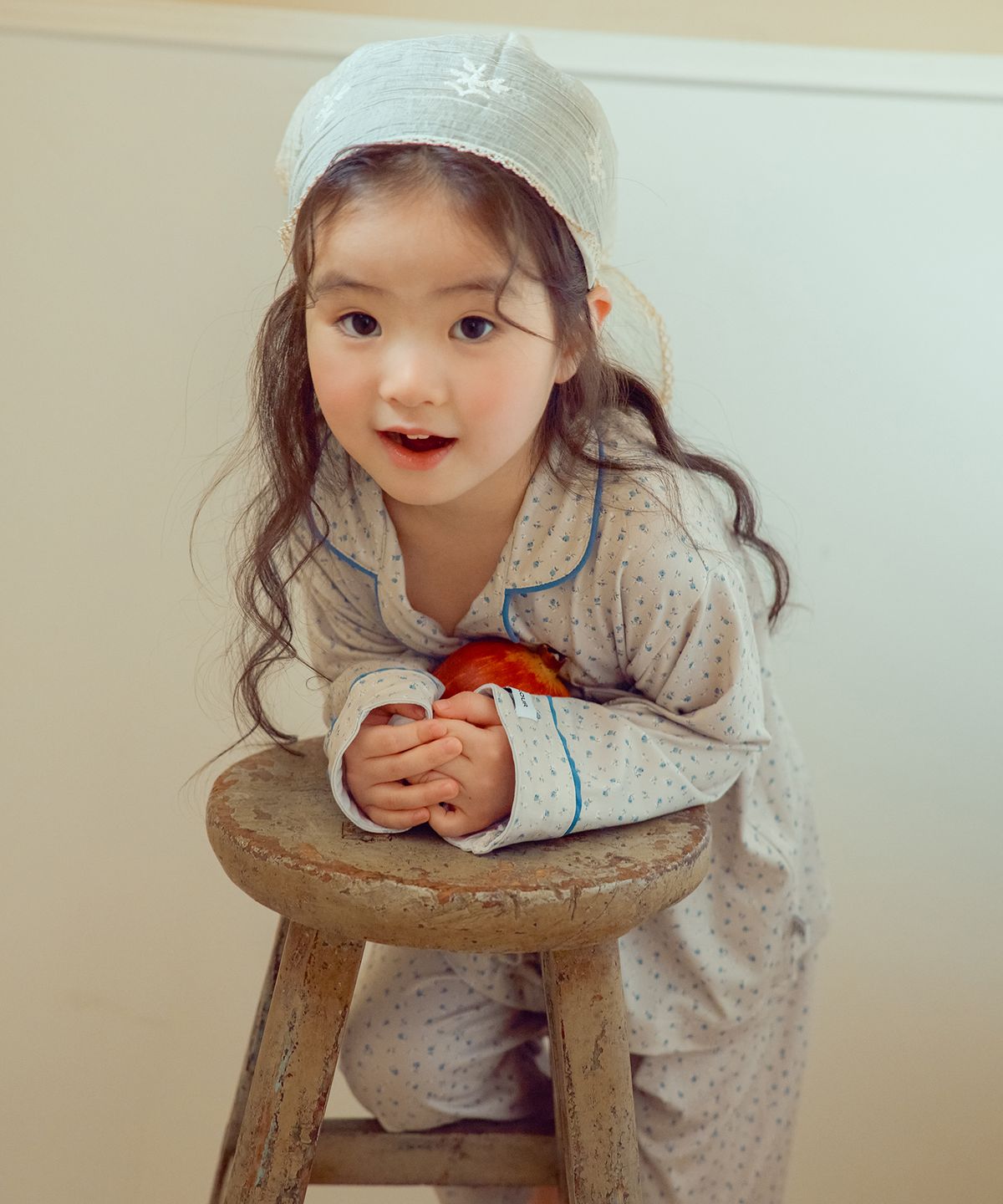 오프아워 키즈(OFFHOUR KIDS) [2SET] 배배 피치플러프 키즈 긴팔 잠옷 세트