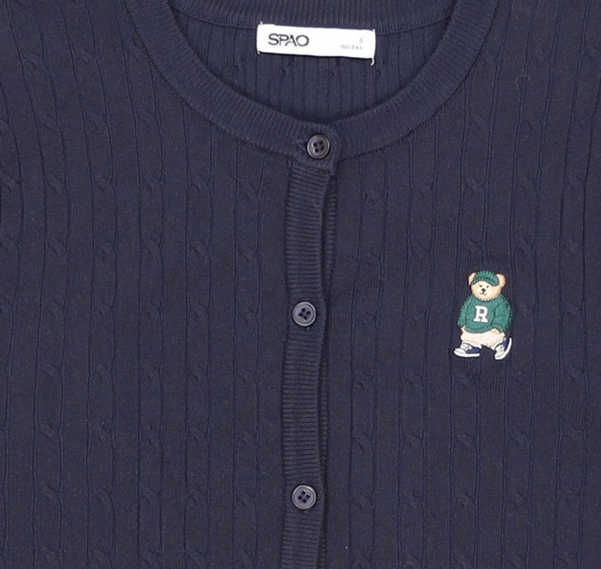 스파오(SPAO) (우디) 케이블 크롭 가디건_SPCKE24G41 S