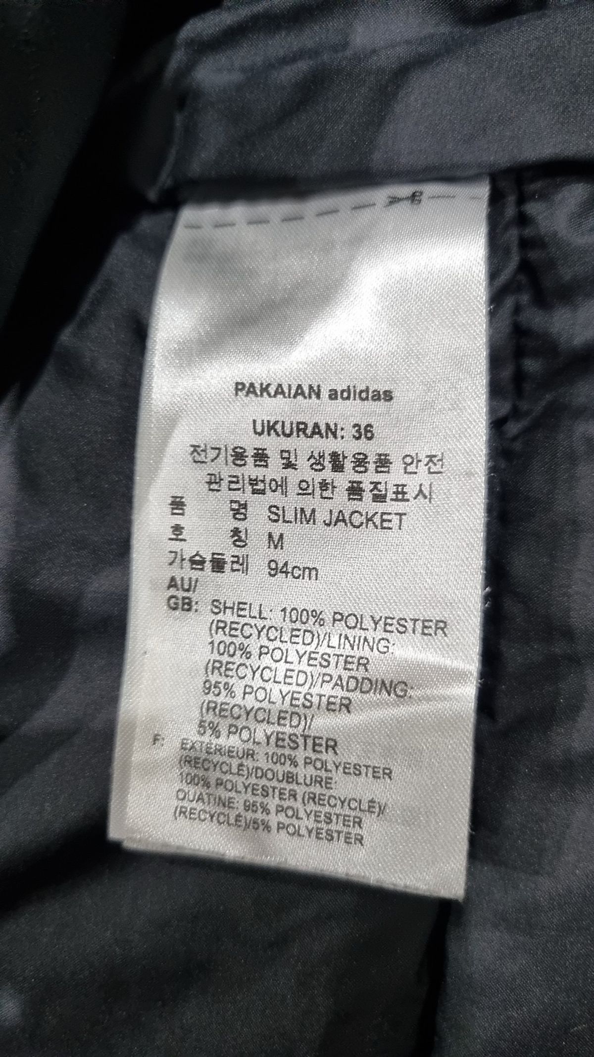 아디다스(ADIDAS) 숏 패딩/숏 헤비 아우터 M