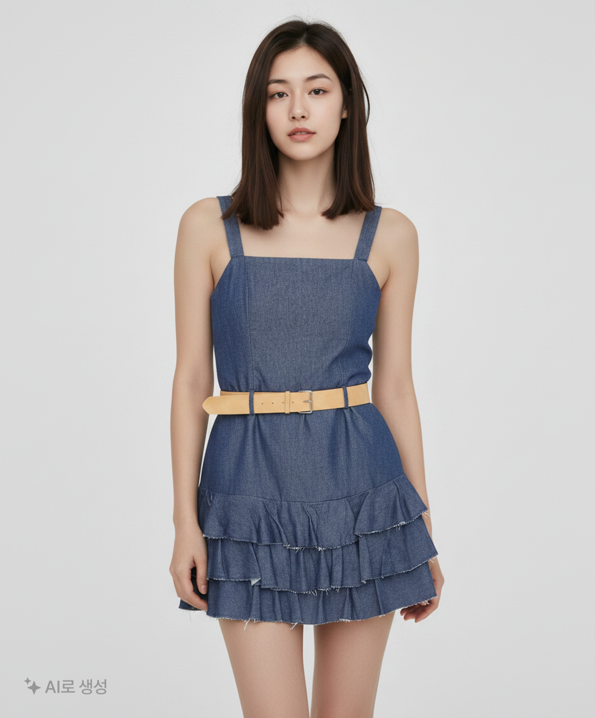 미쏘(MIXXO) 티어드 벨트 미니 원피스_MIWOWE907C S